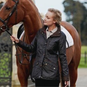 Barbour Navy Badminton Utility Jacket Size 12